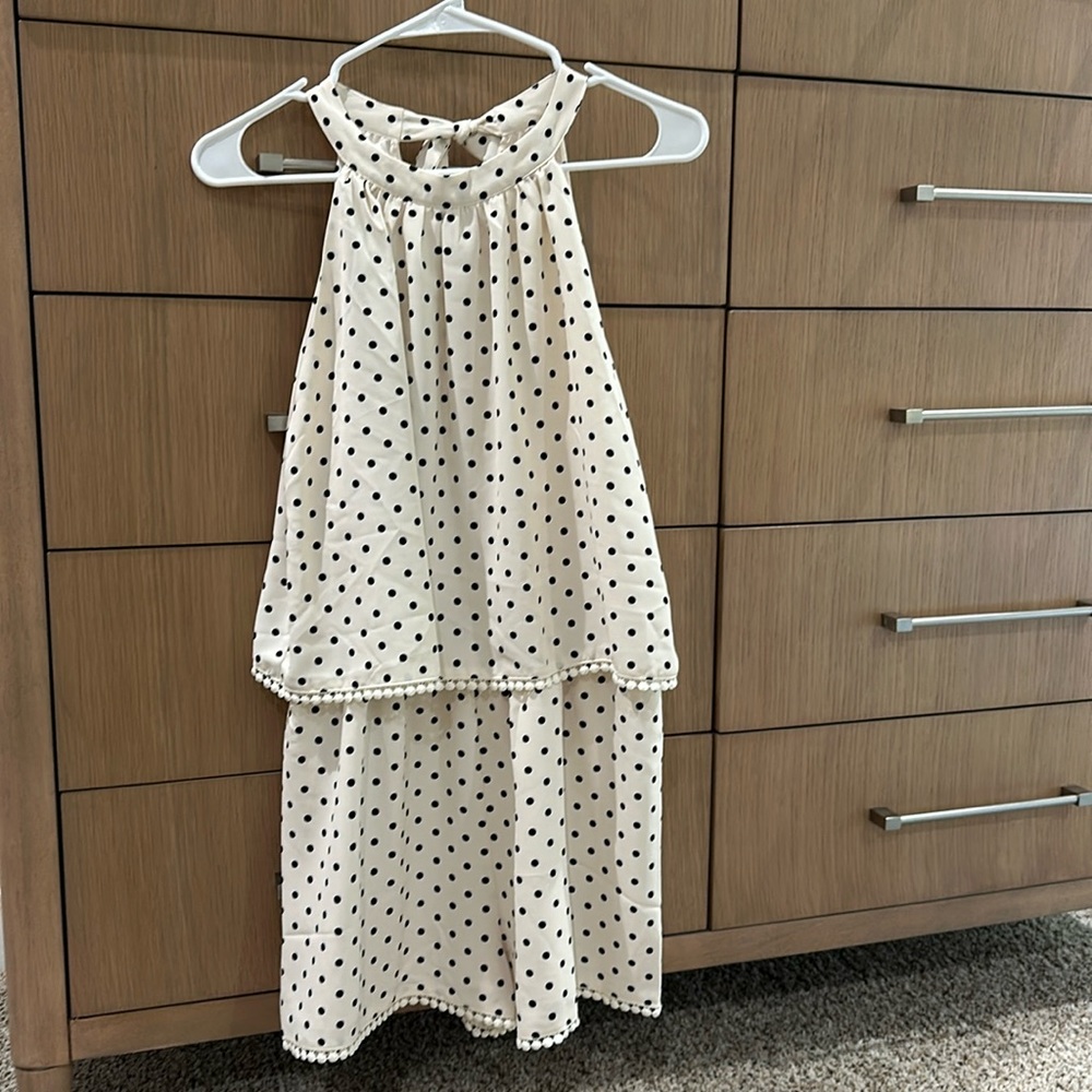 Romper with tie back